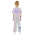 thumbnail image 2 of Stitch & Angel Girls' Athletic Front & Back T-shirt with Embroidery & Straight Leg Fleece Pants, 2-Piece, Sizes 4-16, 2 of 10