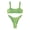 Green Leopard, variant on Women's Boho Triangle Thong Bikini Sets Cheetah Swimsuits Bathing Suit for Daily Wear Black M