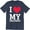 Navy Heather, variant on Gift For Boyfriend I Love My Girlfriend Valentines Gift T-Shirt