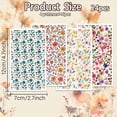 thumbnail image 2 of Papel de transferencia de arcilla con flores mixtas, 4 diseños, 24 piezas, hojas de transferencia de arcilla polimérica de colores florales, papel de transferencia pequeño, 2 of 9