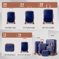 thumbnail image 3 of Zimtown Luggage 5 Piece Sets Suitcase ABS Hardside with Spinner Wheels and TSA Lock, Navy Blue, 3 of 15