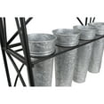 thumbnail image 5 of Contemporary Home Living 41" Gray and Black Plant Stand with 8 Galvanized Planter Pots, 5 of 7