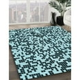 thumbnail image 2 of Ahgly Company Indoor Square Patterned Medium Teal Green Area Rugs, 7' Square, 2 of 6