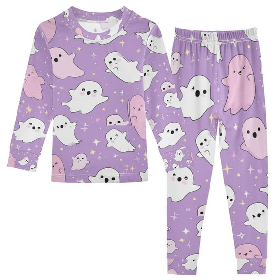Boys Pajamas Girls Pajama Cute Ghosts and Glowing Stars Cute Comfortable Cotton Two-piece Pajama Set