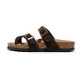 thumbnail image 2 of Genuine Leather Summer Sandals Women Slides for Women Natural Cork Footbed Womens Slides Straps - Womens Sandals Comfortable Spring Break Outfit Women Footwear, 2 of 4