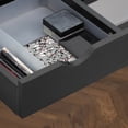 thumbnail image 3 of JJS Side End Table, Nightstand, Bedside Table with Drawer and Storage Shelves, Sofa Table for Living Room, Bedroom, Accent Furniture, Easy Assembly, Black, 3 of 8