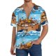 thumbnail image 1 of Fotbe Animals on Noah's Ark Floating Camisa Estampada de Manga Corta para Hombre, Casual de Verano, Estilo Playero, Sin Arrugas-3X-Large, 1 of 5