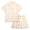 Off White/Barbie Pink, variant on Andree Joan Womens Pajama Sets - 2 Piece Collared Sleep Shirt & Sleep Shorts for Women Sleepwear Set