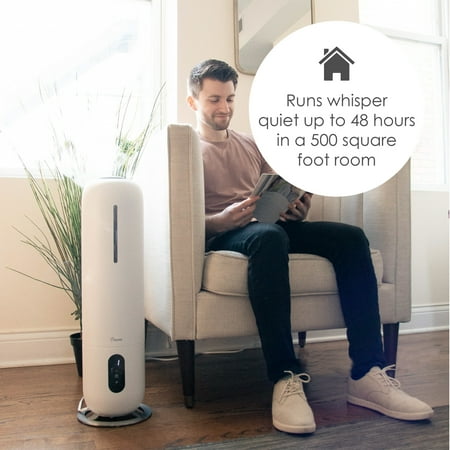 CRANE - 2 Gal. Tower Ultrasonic Cool Mist Humidifier with Remote - White