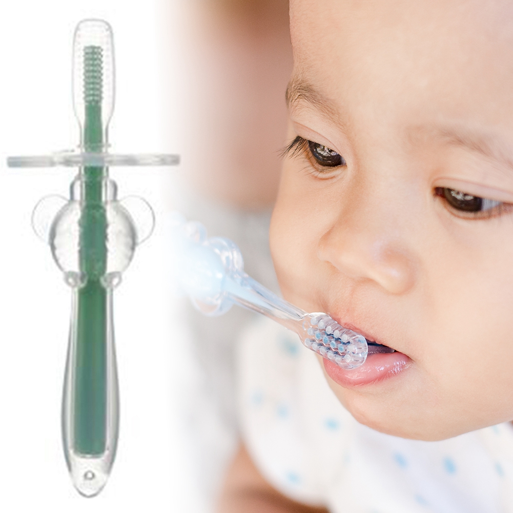OTVIAP 1Pc Soft Silicone Toothbrush Training Brush Baby Infant Newborn