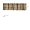 thumbnail image 2 of VHC Brands Cider Mill 3 PC Khaki Plaid Curtain Set (1 Valance 16x72 and 2 Tier 24x36), 2 of 5