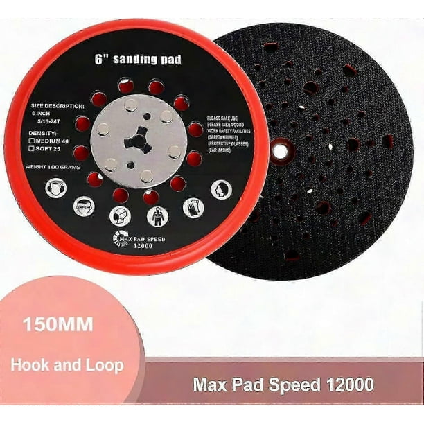 150mm Multihole Sanding Pad for Bosch RSM6045, GEX 34-150 & GEX 40-150 Random Orbit Sander with Wrench (Medium)
