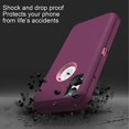 thumbnail image 3 of Entronix Heavy Duty Case Designed for iPhone XR Shockproof Dustproof Triple Layer Rugged Case, Purple, 3 of 7