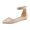 GOLD, variant on Women Flats Shoes Low Wedge Sandals Ankle Strap Pointed Toe SILVER Size 9