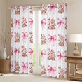 thumbnail image 2 of Homewish Pink Watercolor Bowknot Blackout Curtains Set of 2 (52x84 Each) for Kid, Dreamy Fairy Tale Window Curtains, Cartoon Cabin House Curtains and Drapes, Living Room Curtains Decor, 2 of 6