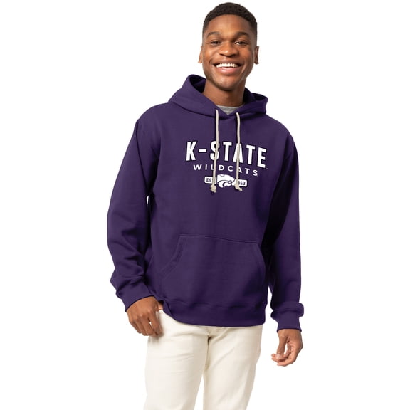 Men's-League Collegiate Wear  Purple Kansas State Wildcats Essentials 2.0 Fleece Pullover Hoodie