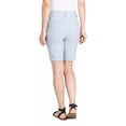 thumbnail image 3 of Hilary Radley Womens Midweight Bermuda Pull-On Short (XX-Large, Light Blue Combo), 3 of 6
