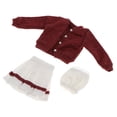 thumbnail image 2 of Conjunto de ropa de muñeca 1/6 para muñeca femenina pulgadas PH Vino rojo Zulema Ropa de muñeca de 12 pulgadas, 2 of 8