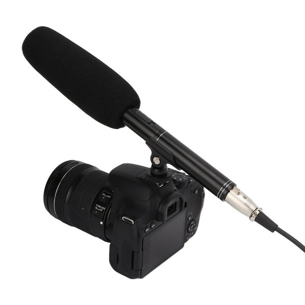 Microfono De Entrevista Microfono De Condensador 3P XLR De Alta Sensibilidad De Gran Rango Dinamico Con Clip De Zapata Caliente Para Reuniones