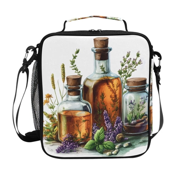 ALAZA Herbs Leaves Lunch Box Insulated Lunch Bag Reusable Thermal Cooler Tote School Picnic
