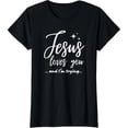 thumbnail image 1 of Camiseta de Mujer "Jesús Te Ama Y Yo Lo Intento" - Evangelismo Cristiano con Humor - Regalo Divertido - Tallas M, L, XL, 2XL, 3XL, 802XL - Negro, 1 of 7