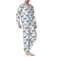 thumbnail image 2 of Picia Cow With Fresh Milk Pattern Men’s Long-Sleeve Sleepwear Set - Soft 2-Piece Loungewear with Pockets, Comfy PJs for Relaxing Nights-Medium, 2 of 7
