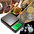 thumbnail image 2 of Báscula de bolsillo de precisión 1000 g x 0,01 g - Balanza digital de gramos, alimentos, joyas, onzas/granos con LCD retroiluminado - Mini báscula para viajes, 2 of 5