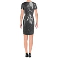 thumbnail image 3 of Ralph Lauren Womens Sequined Cocktail Dress, Grey, 12, 3 of 3