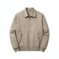thumbnail image 3 of Men's Trendy Casual Fixian Handsome Lapel Jacket Lightweight Polyester Blend Blazer Sport Coat All-Match Fashion Essential | JASKFLY,Khaki L, 3 of 6