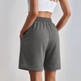 thumbnail image 5 of Women's 2026 Summer Casual Shorts with Pocket Elastic High Waisted Wide Leg Beach Shorts Dark Gray M, 5 of 8