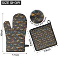 thumbnail image 6 of Cartoon Construction Vehicles Cranes Kitchen Oven Mitt and Pot Holder Sets 4 Pcs for Baking, Cooking and Grilling, Heat Resistant Up To 392 °F, 6 of 7
