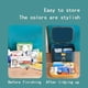 thumbnail image 3 of Small Home Medicine Storage Box, Folding 2 Tier First Aid Box, Portable Medicine Container Box for Home, 3 of 5