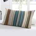 thumbnail image 5 of Modern Bohemia Brown Beige Texture Throw Pillow Cover, Pillowcase Protectors with Zipper, Breathable Decorative Lumbar Pillow Case Cover, Pillow Shams for Couch Sofa 12x20Inch, 5 of 7