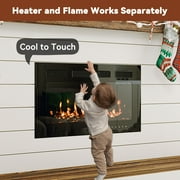 Mondawe 36 Electric Fireplace Inserts Recessed and Wall Mounted, Fireplace with Remote Control and Adjustable Flame Color, 750/1500W, Black