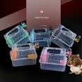 thumbnail image 2 of Hamster Travel Case with Food Bowl Running Wheel Multifunctional Portable Hamster Carrier Small Pet Crate Pet Supplies, 2 of 7