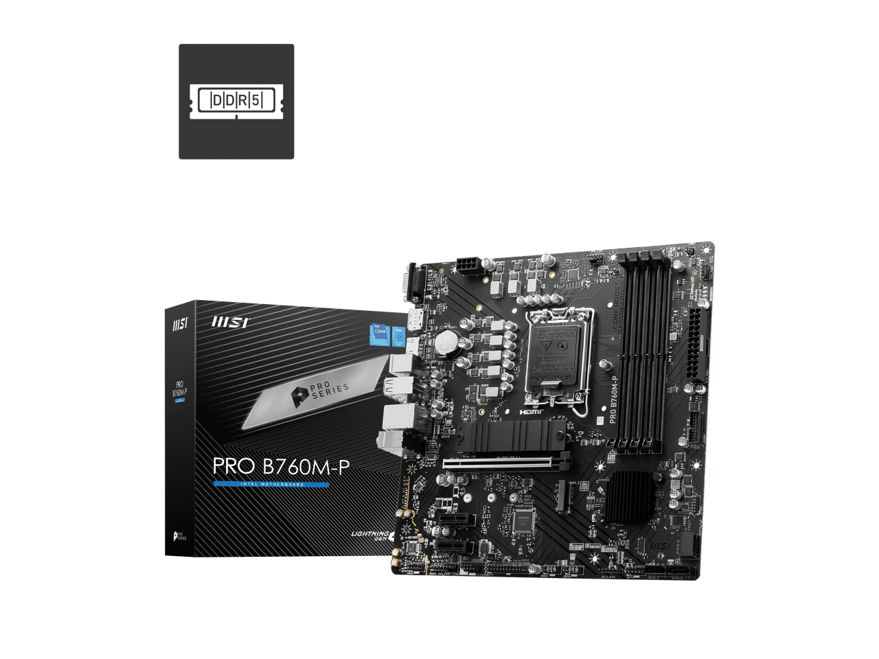 MSI B760M-P Gaming Desktop Motherboard - Intel B760 Chipset - Socket LGA-1700 - Micro ATX (prob760m-p)