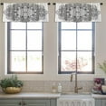 thumbnail image 3 of LALILO Kitchen Curtain Valance Figure Mandala Coloring Good Rod Pocket Window Curtain 52"x 18" Set of 2, 3 of 5