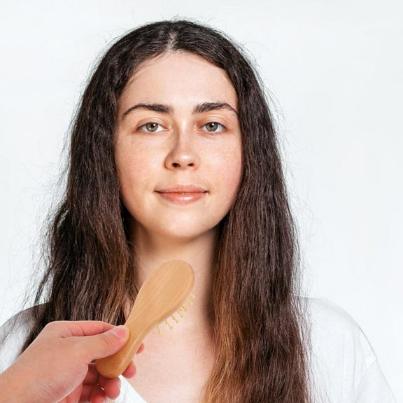 IBASETOY 3Pcs Mini Design Hair Combs Portable Detangling Combs for Women in Beige Color for Travel and Home