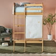 thumbnail image 5 of Walker Edison Contemporary Twin Loft Wooden Bed with Ladder, Natural Pine, 5 of 11
