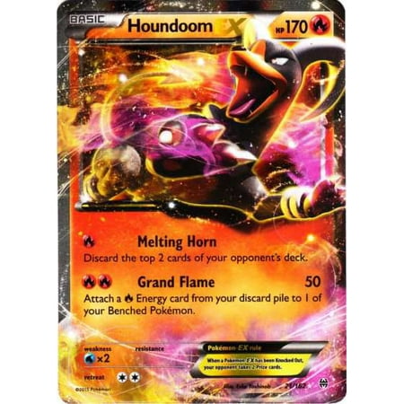 Pokemon X & Y BREAKthrough Single Card Holo Rare Houndoom-EX
