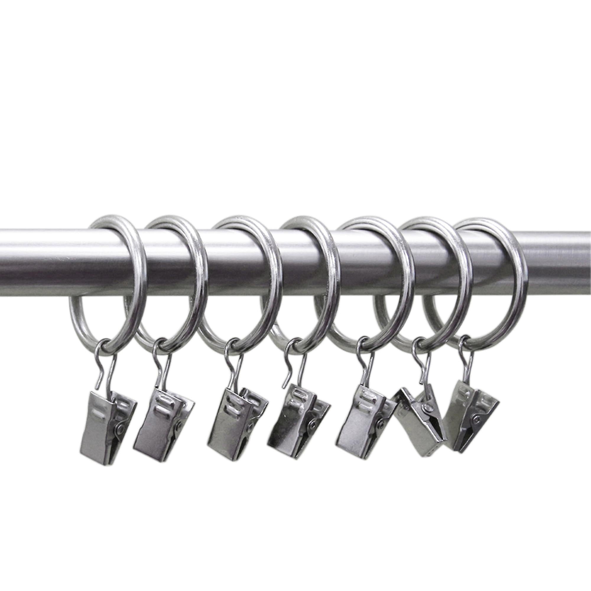 Lumi Home Furnishings 1-1/2 in. Clip Rings For 1 in. Curtain Rods