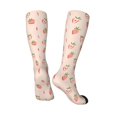 thumbnail image 4 of Daiia Sports Socks Strawberries Printed Novelty Crew Socks for Men Women Knee High Socks Cotton Socks Soft & Breathable Support Unisex Socks, 4 of 9
