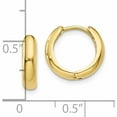 thumbnail image 2 of 10K Yellow Gold Polished Hinged Hoop Earrings (11 X 12) Made In Turkey 10y7916, 2 of 5