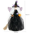 thumbnail image 2 of Witch Doll Tree Topper Halloween Decor Hanging Ornament Home Decoration 1 Piece - Mysterious Design Stable Base(Purple), 2 of 6