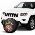 thumbnail image 2 of Mexican American Flag Eagle Spare Tire Cover Weatherproof Wheel Protectors Dust-Proof Sun Protection Wheel Tire Covers Universal Fit for Truck SUV RV Camper Trailer Car Accessories, 2 of 10