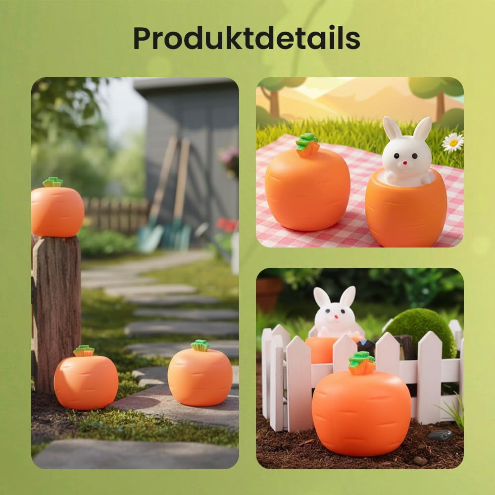 2026 New Easter Basket Essentials, Squeeze Toy Carrot Doll Pop-Up Carrot Bunny, Easter Rabbit Fidget Toy, Novelty Easter Gift for Basket Stuffers