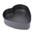 thumbnail image 2 of Hbdhejl Heart Shaped Metal Springform Cake Pan With Clasp Removable Bottom Baking Tool For Delicate Desserts, 2 of 4