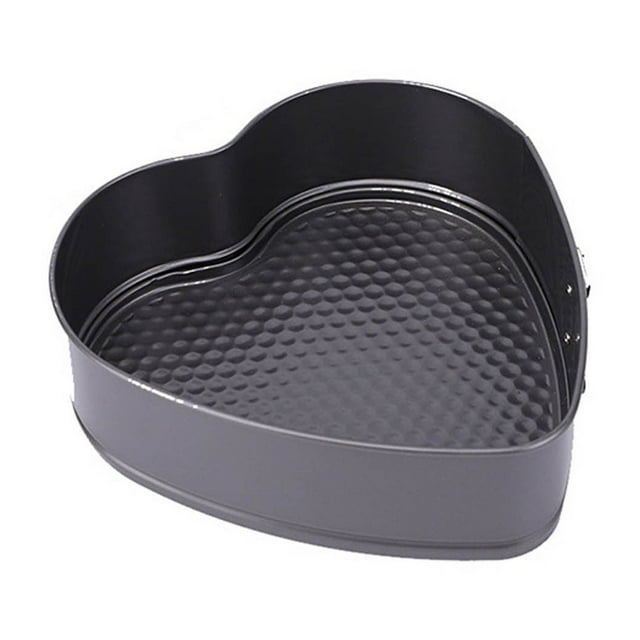 Heart-Shaped Metal Springform Cake Pan, Removable Bottom with Clasp, Durable Baking Tool for Cheesecakes/Layer Cakes