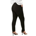 thumbnail image 4 of Casual Solid Skinny Black Plus Size Pants, 4 of 4