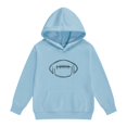 thumbnail image 6 of CPNG Girls Hooded Sweatshirt Football Print Long Sleeve Hoodie Pullover Top Trendy Comfy Daily Casual Loose Sweatshirts, 6 of 6